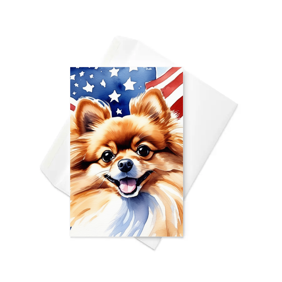 PugMug Custom Tan Pomeranian Greeting Card