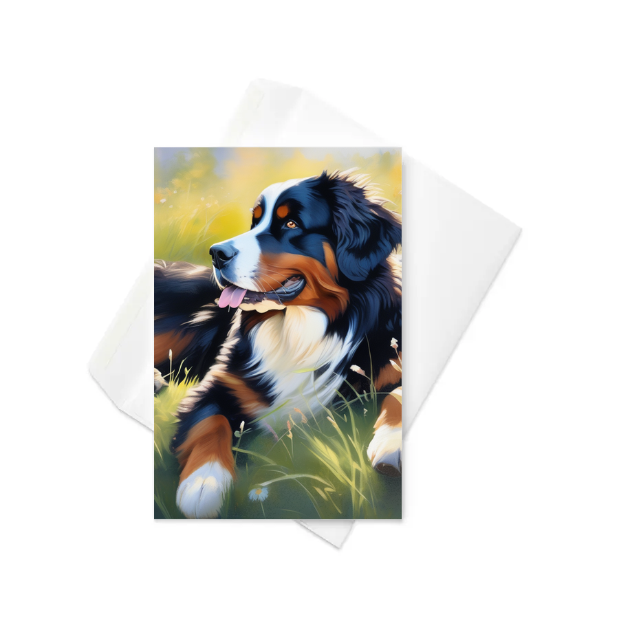 PugMug Custom Bernese Mountain Dog Greeting Card