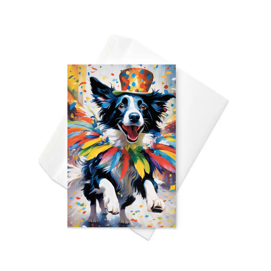 PugMug Custom Border Collie Greeting Card