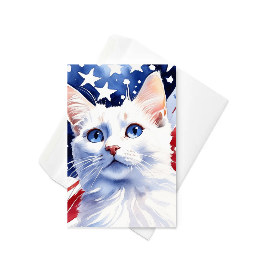 PugMug Custom White Companion Cat Greeting Card