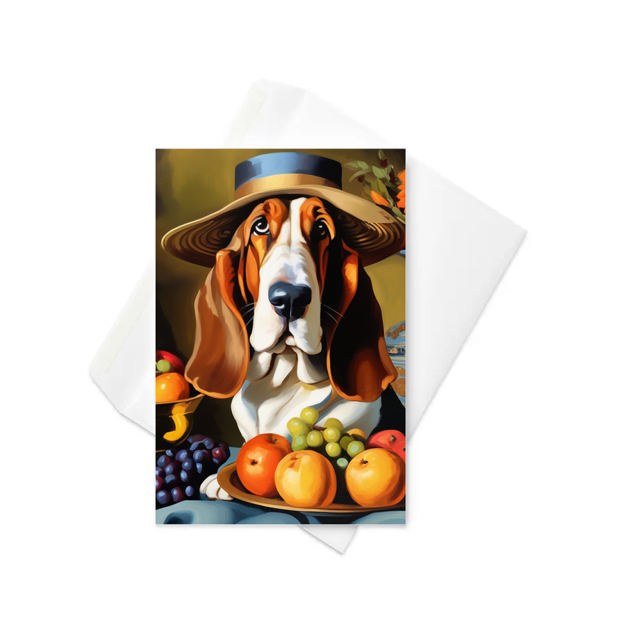 PugMug Custom Basset Hound Greeting Card