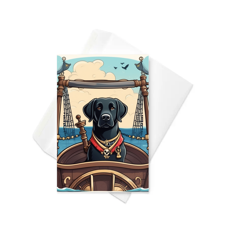PugMug Custom Black Labrador Retriever Greeting Card