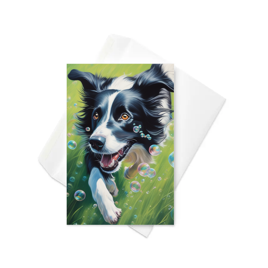 PugMug Custom Border Collie Greeting Card