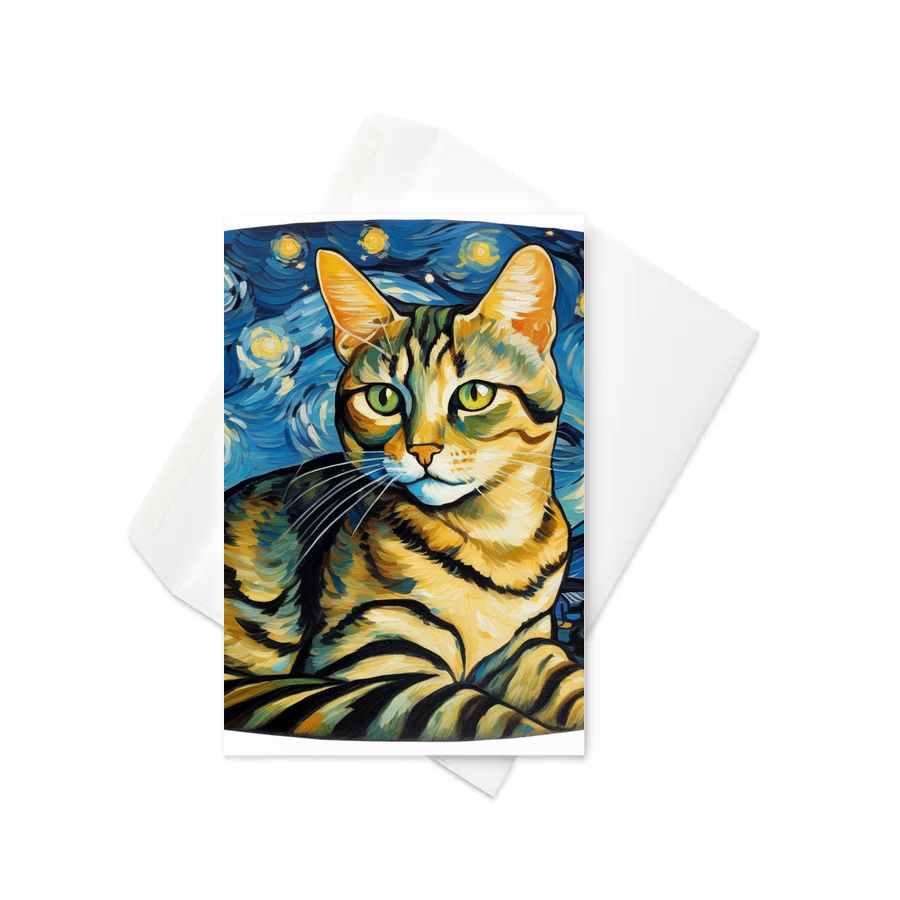 PugMug Custom Tabby Companion Cat Greeting Card