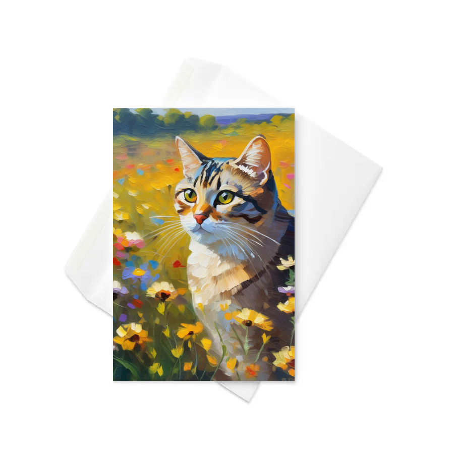 PugMug Custom Tabby American Shorthair Cat Greeting Card