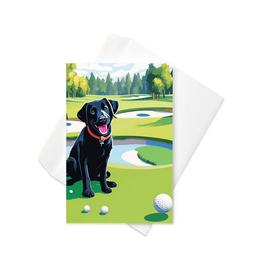 PugMug Custom Black Labrador Retriever Greeting Card