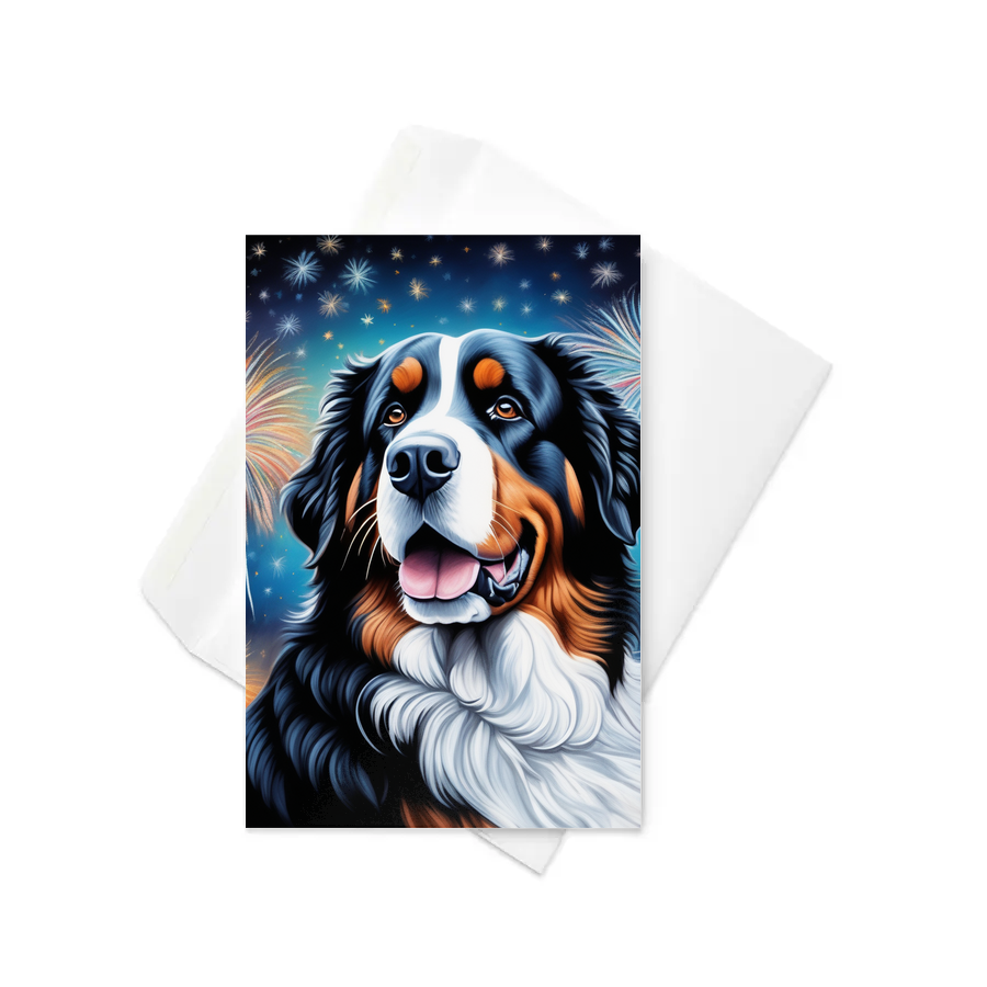 PugMug Custom Bernese Mountain Dog Greeting Card