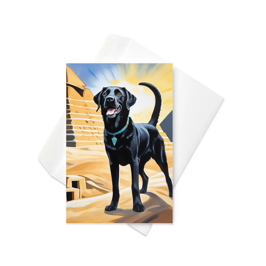 PugMug Custom Black Labrador Retriever Greeting Card