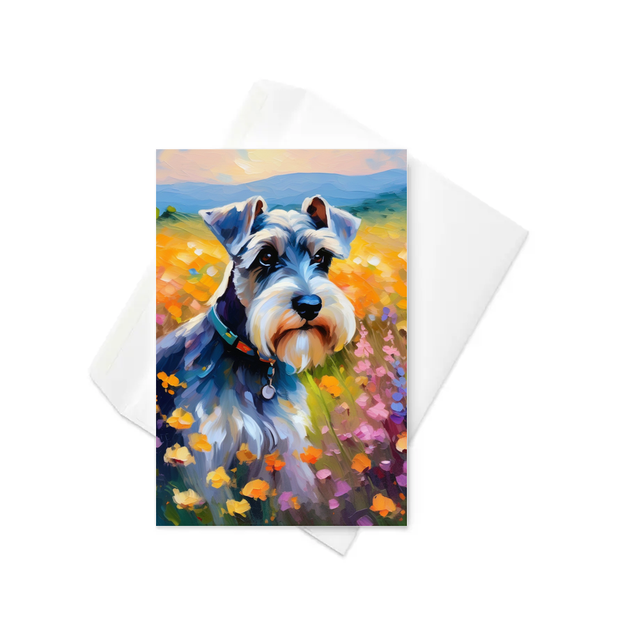 PugMug Custom Miniature Schnauzer Greeting Card