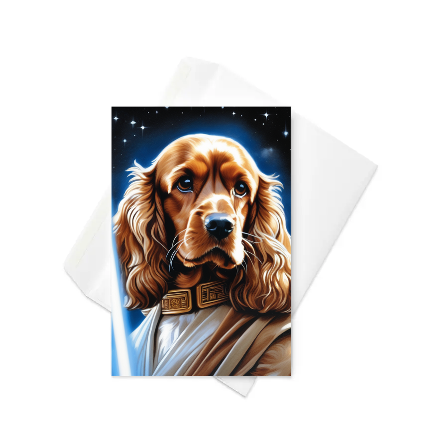 PugMug Custom Cocker Spaniel Greeting Card