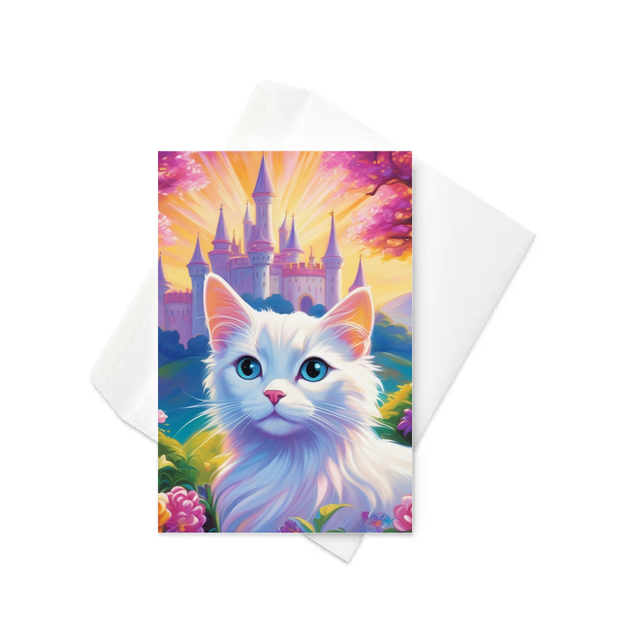 PugMug Custom White Companion Cat Greeting Card