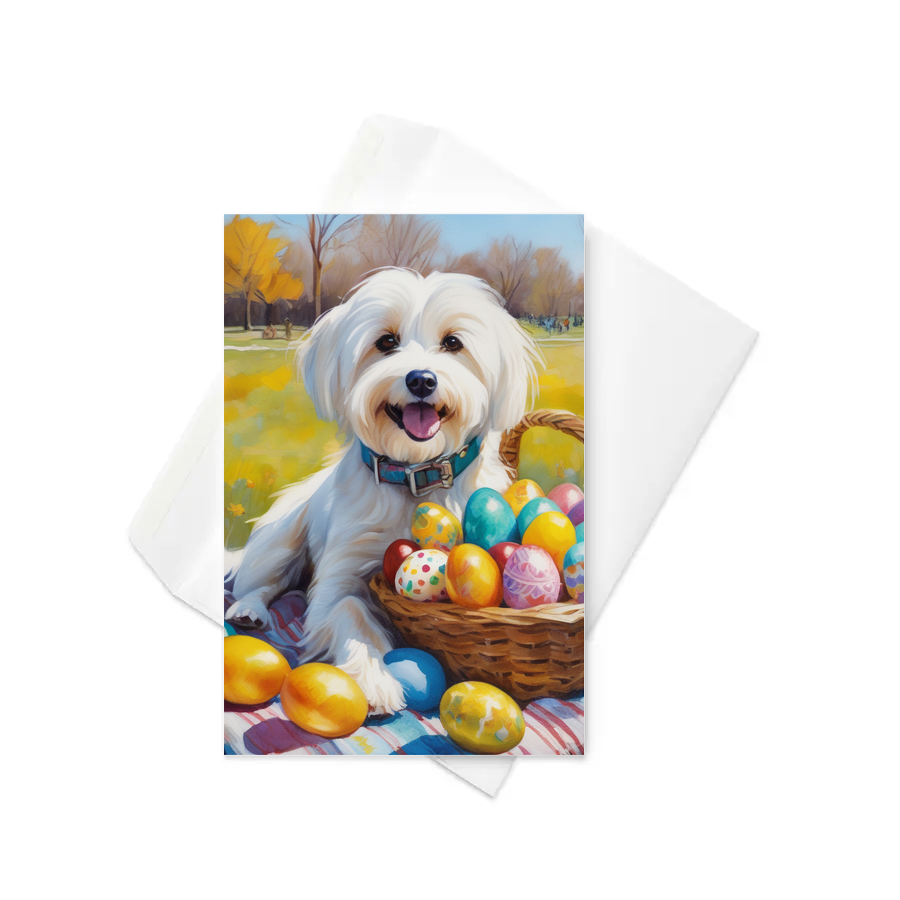PugMug Custom White Havanese Dog Greeting Card