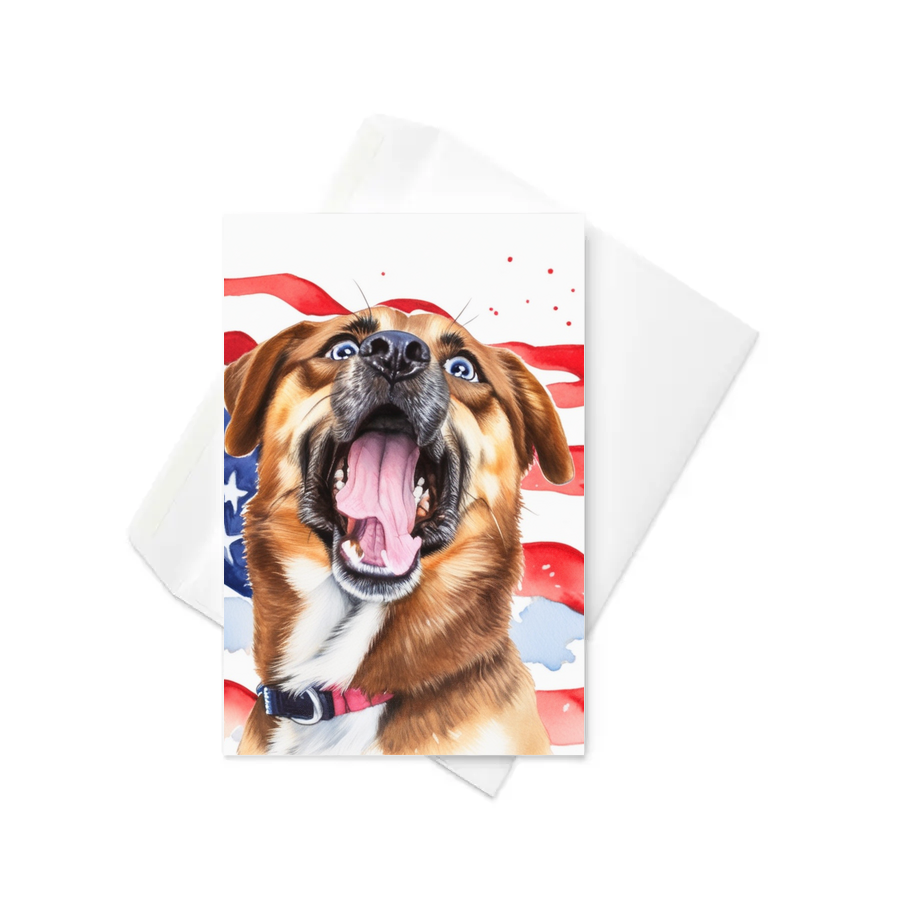 PugMug Custom Blue Greeting Card