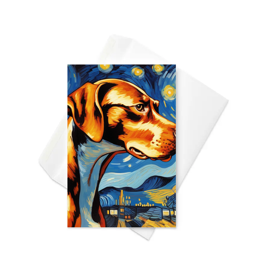 PugMug Custom Pointer Dog Greeting Card