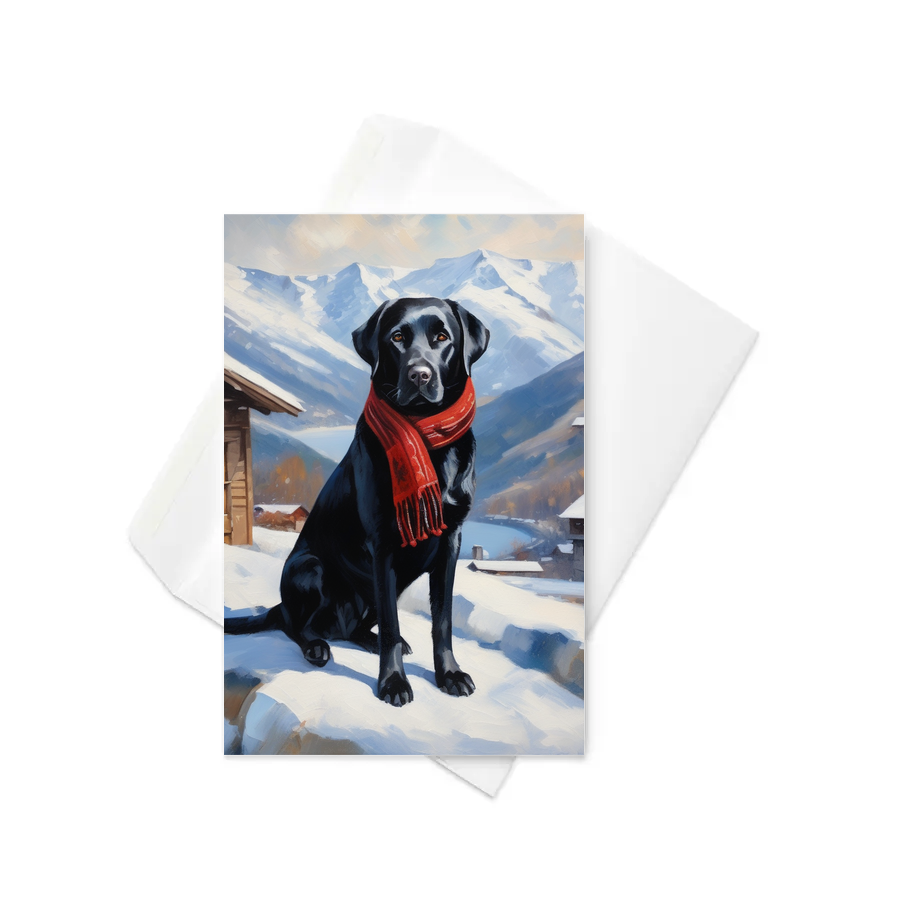 PugMug Custom Black Labrador Retriever Greeting Card