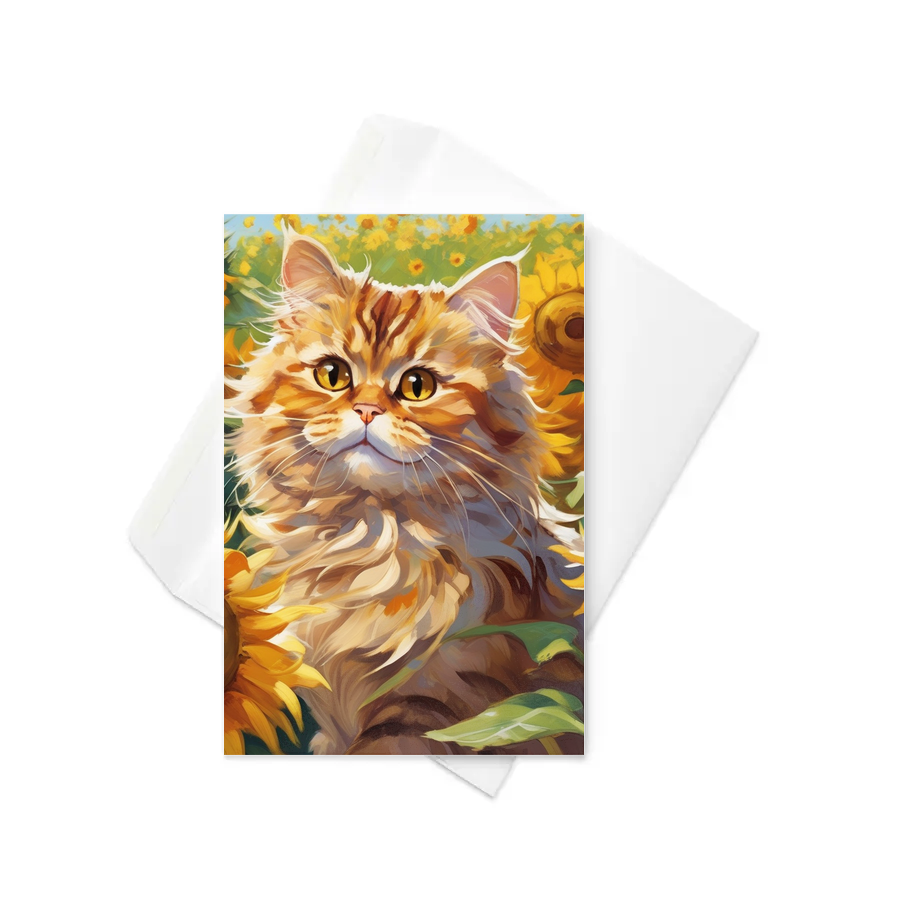 PugMug Custom Tabby Persian Cat Greeting Card