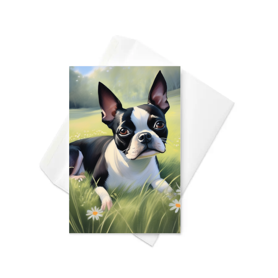 PugMug Custom Boston Terrier Greeting Card