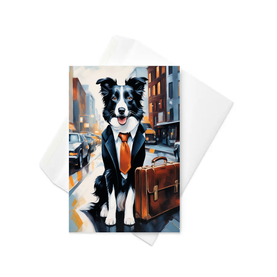 PugMug Custom Border Collie Greeting Card