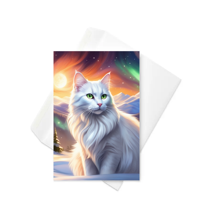 PugMug Custom White Companion Cat Greeting Card