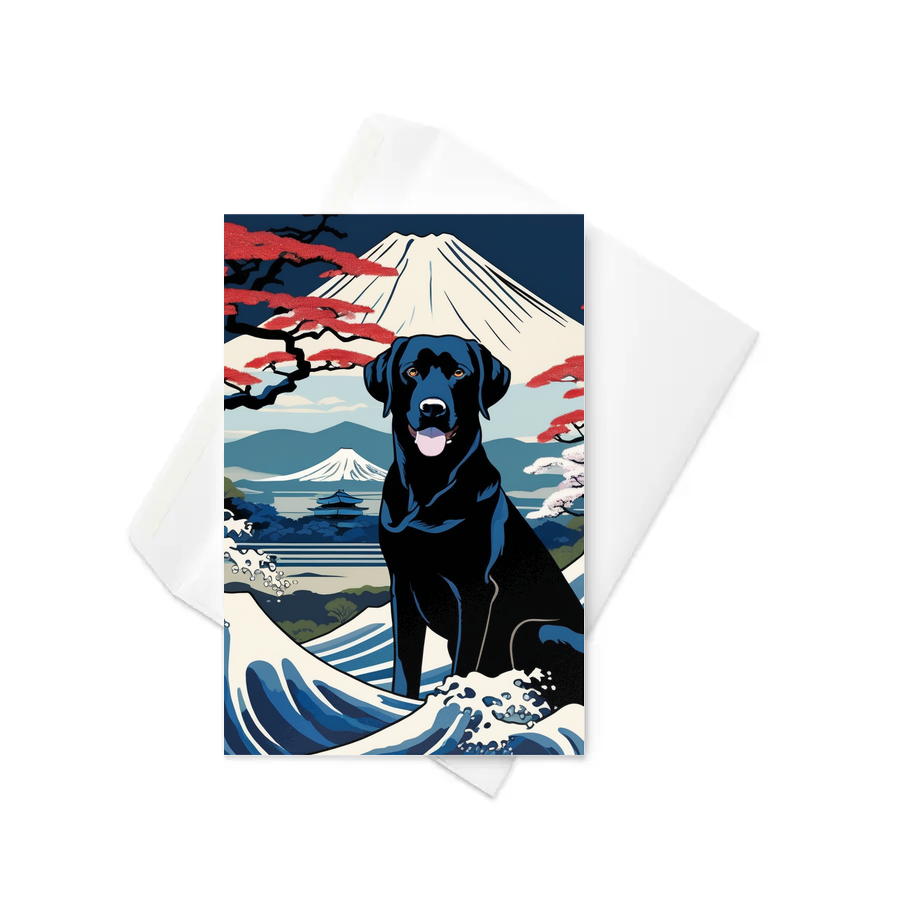 PugMug Custom Black Labrador Retriever Greeting Card