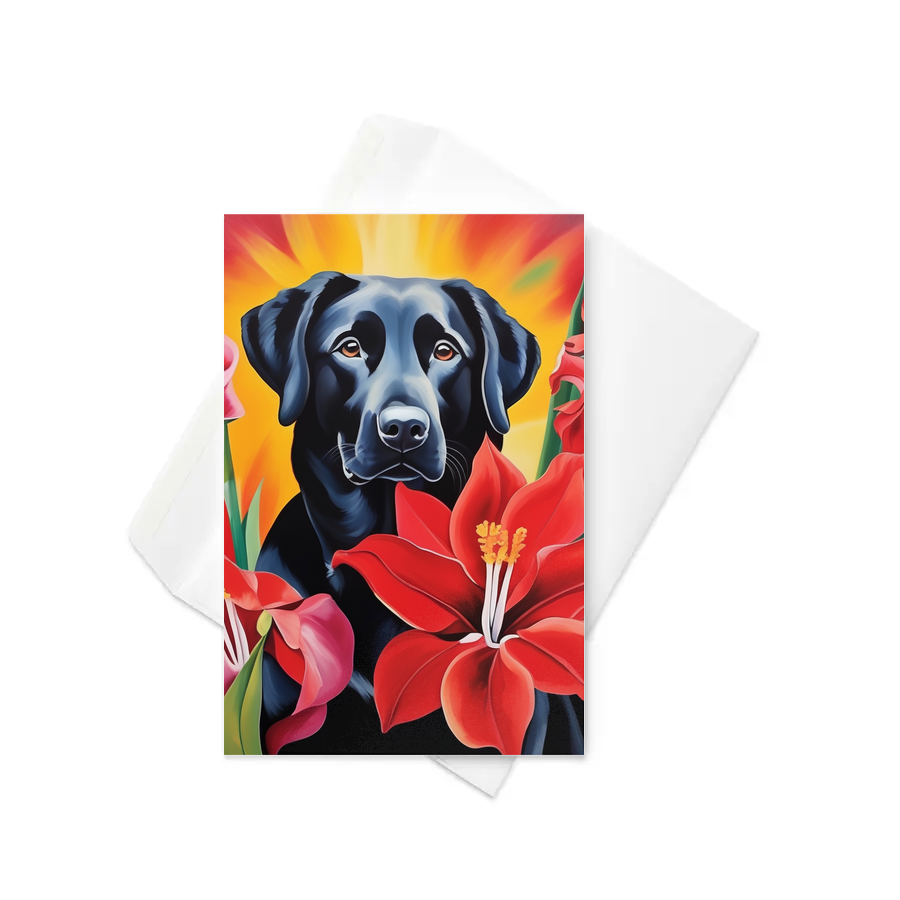 PugMug Custom Black Labrador Retriever Greeting Card
