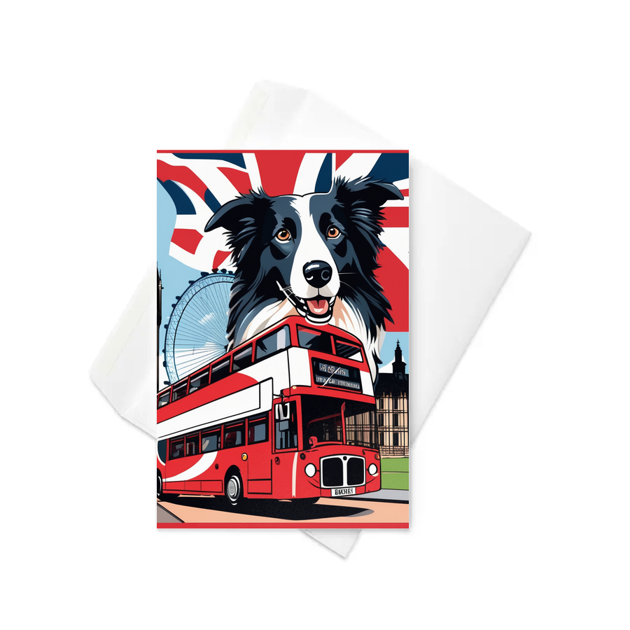 PugMug Custom Border Collie Greeting Card