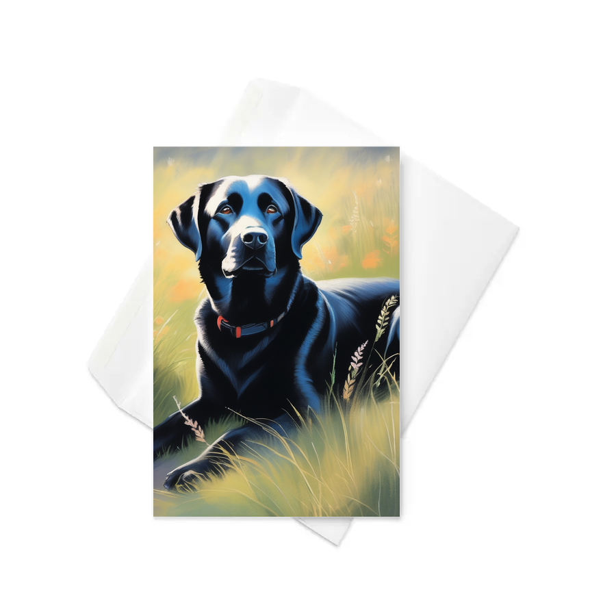 PugMug Custom Black Labrador Retriever Greeting Card