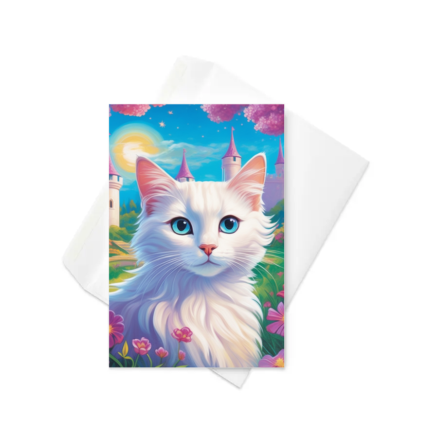 PugMug Custom White Companion Cat Greeting Card