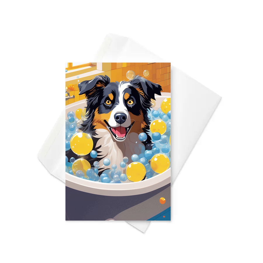 PugMug Custom Australian Shepherd Dog Greeting Card