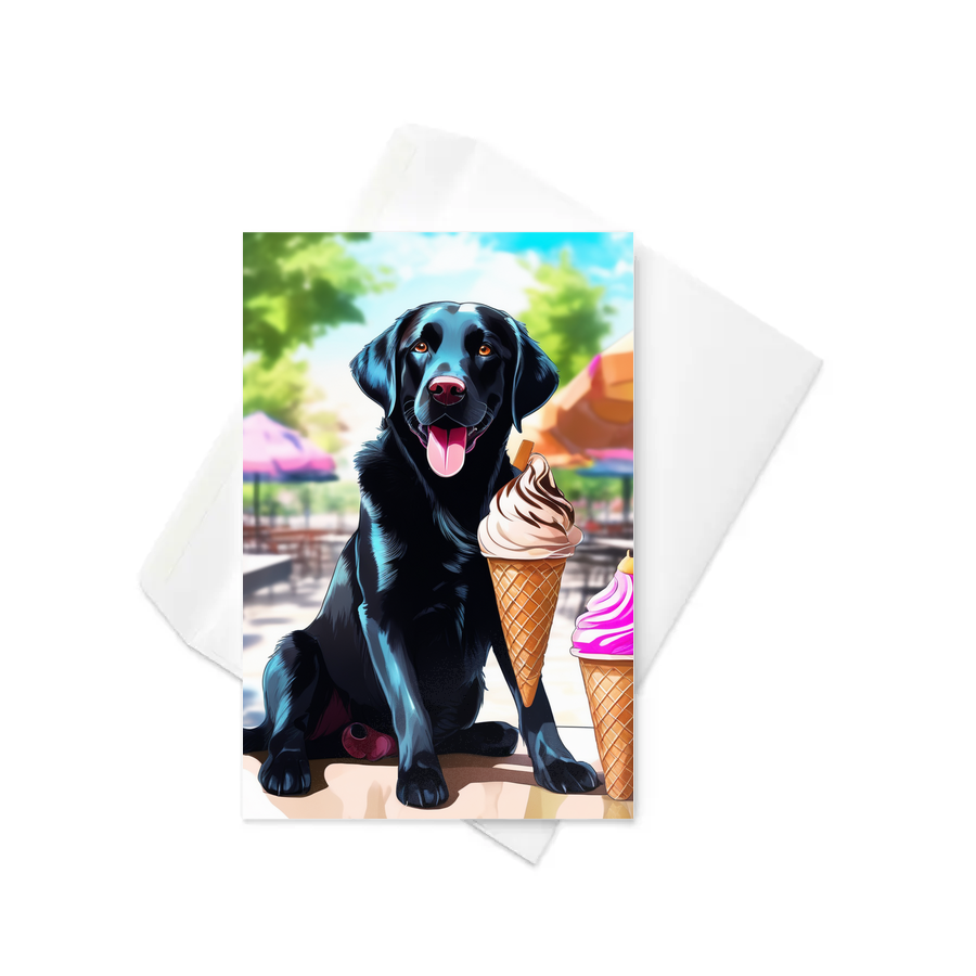 PugMug Custom Black Labrador Retriever Greeting Card