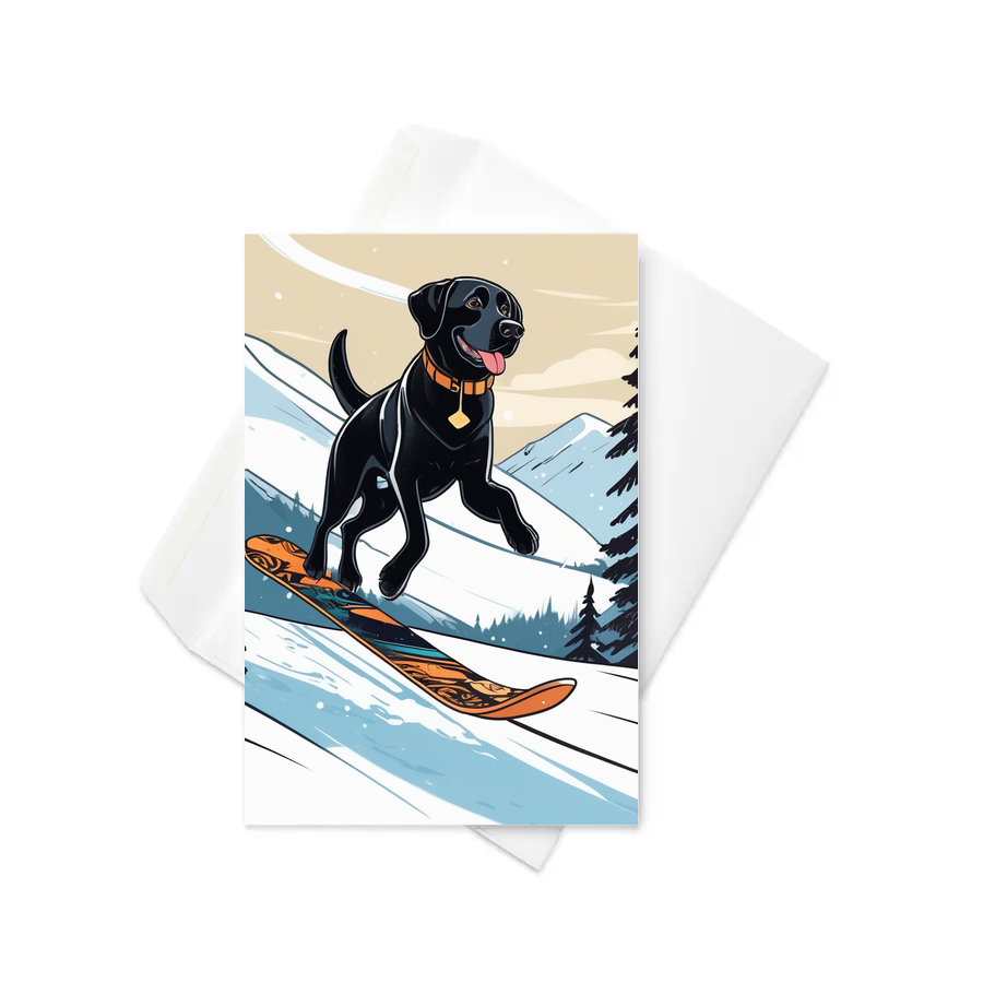 PugMug Custom Black Labrador Retriever Greeting Card
