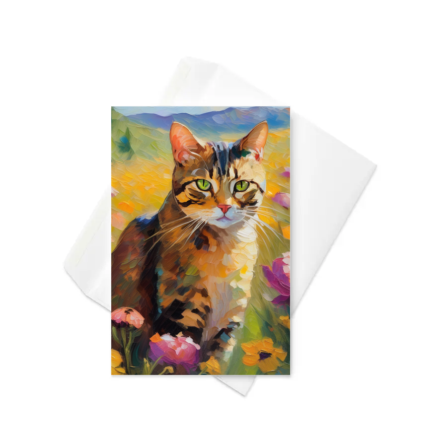 PugMug Custom Tabby Exotic Cat Greeting Card