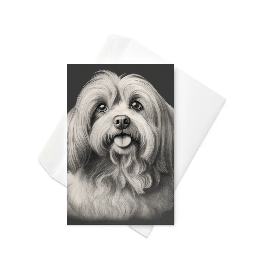 PugMug Custom Tan Havanese Dog Greeting Card