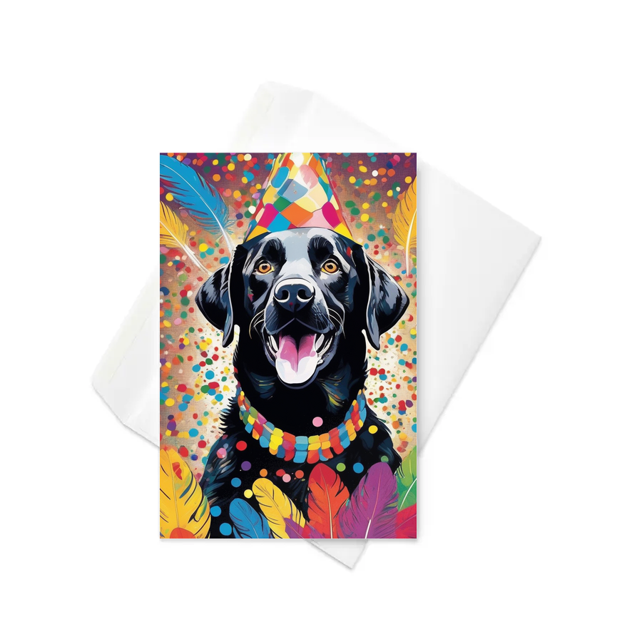 PugMug Custom Black Labrador Retriever Greeting Card