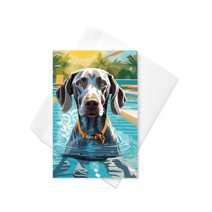 PugMug Custom Weimaraner Greeting Card