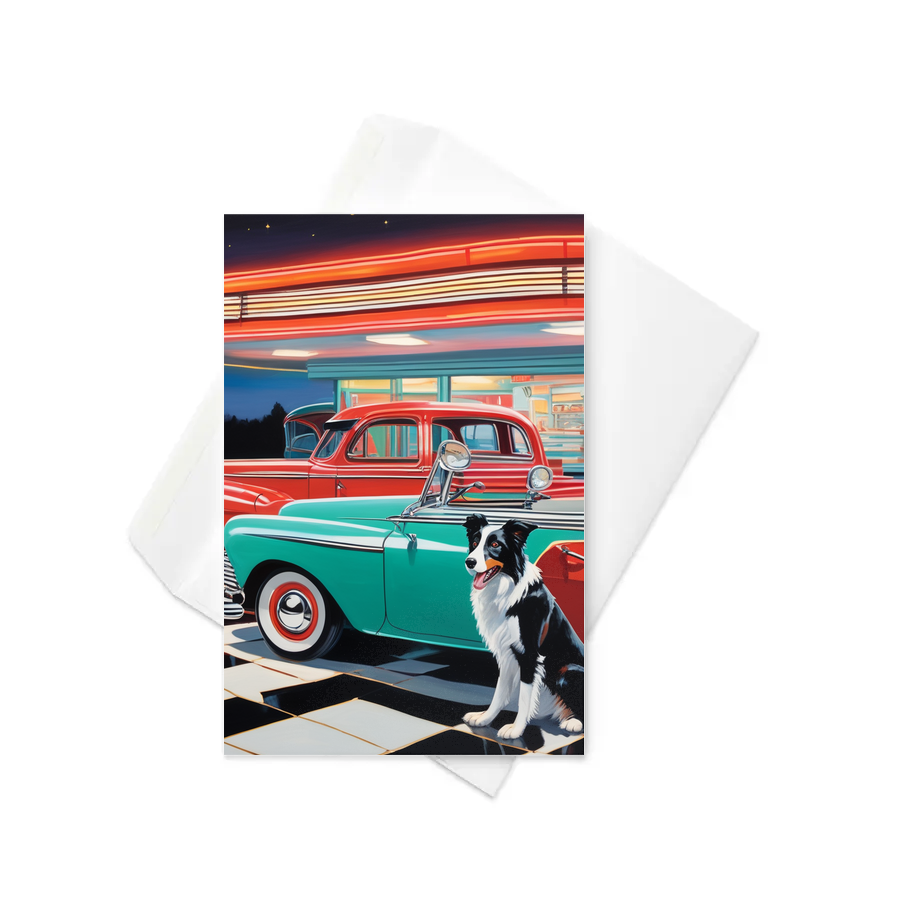 PugMug Custom Border Collie Greeting Card