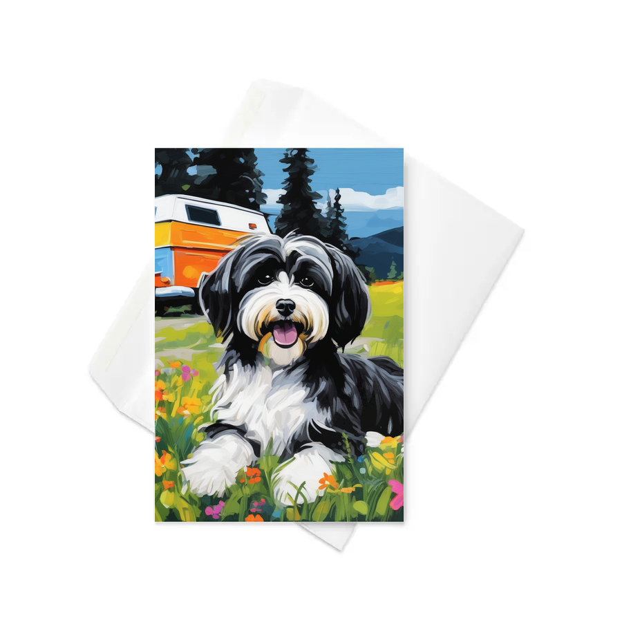 PugMug Custom Black-and-white Havanese Dog Greeting Card
