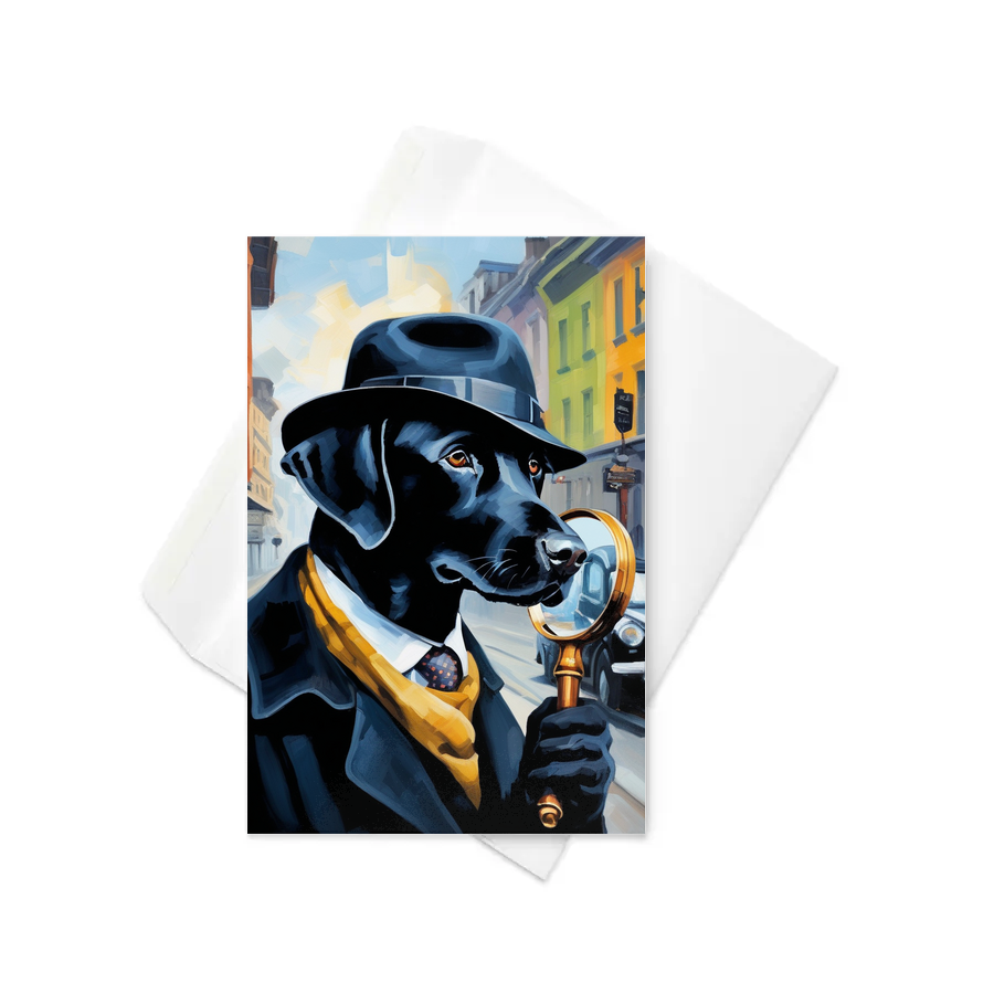 PugMug Custom Black Labrador Retriever Greeting Card