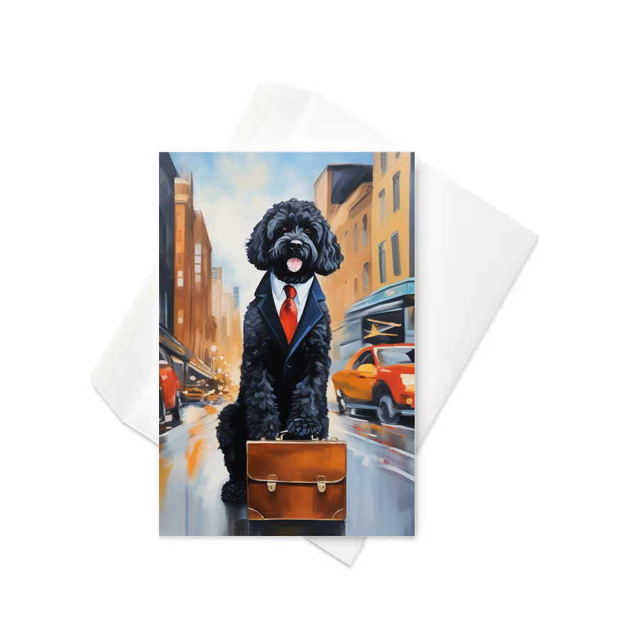PugMug Custom Portuguese Water Dog Greeting Card