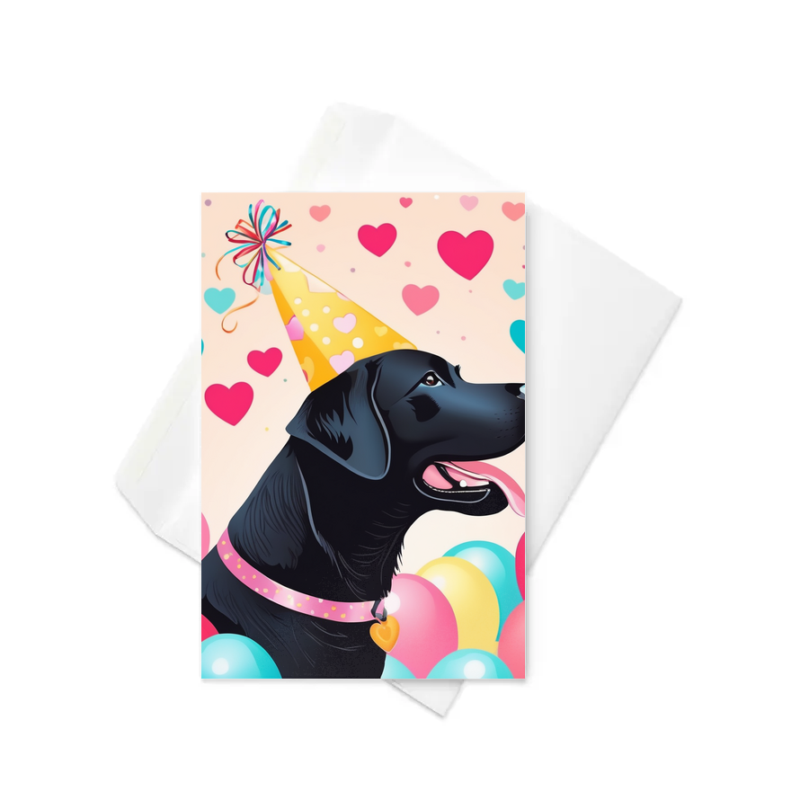 PugMug Custom Black Labrador Retriever Greeting Card