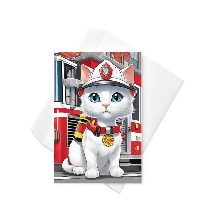 PugMug Custom White Companion Cat Greeting Card