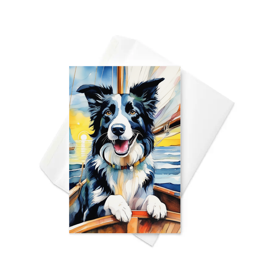 PugMug Custom Border Collie Greeting Card