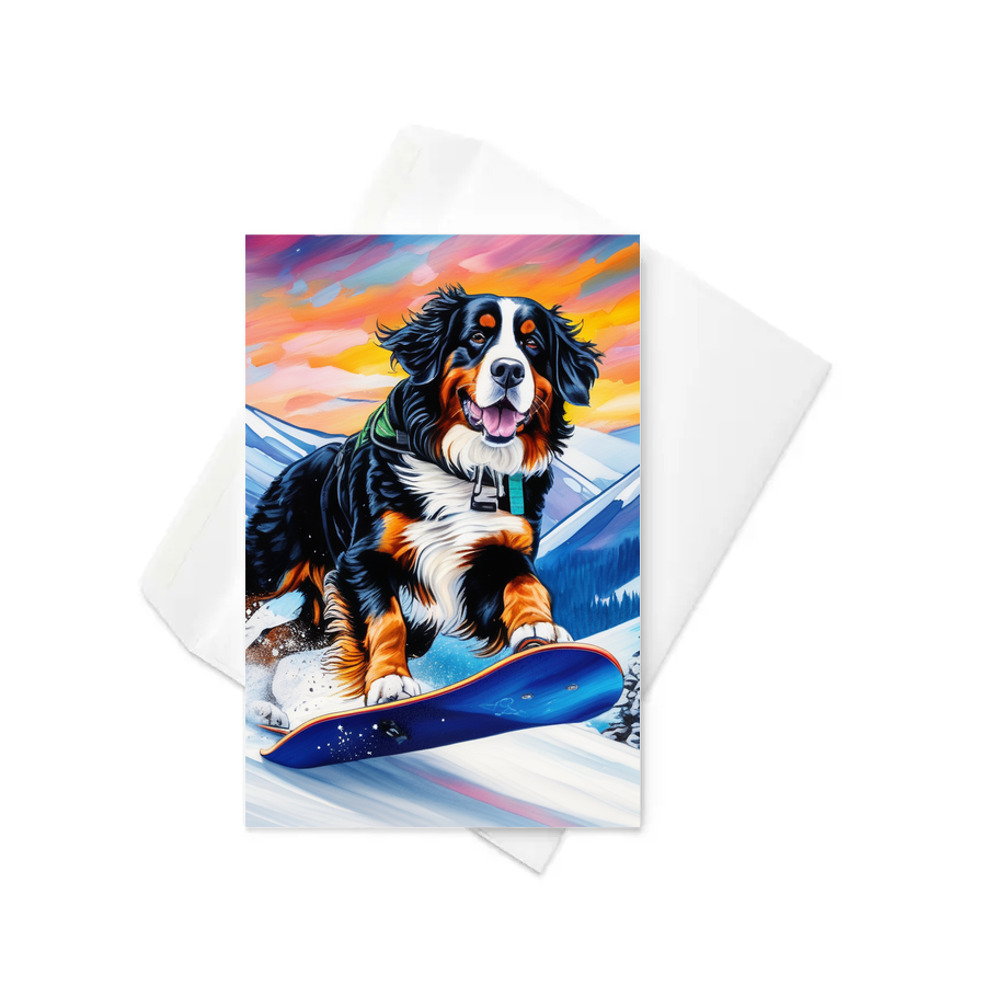 PugMug Custom Bernese Mountain Dog Greeting Card