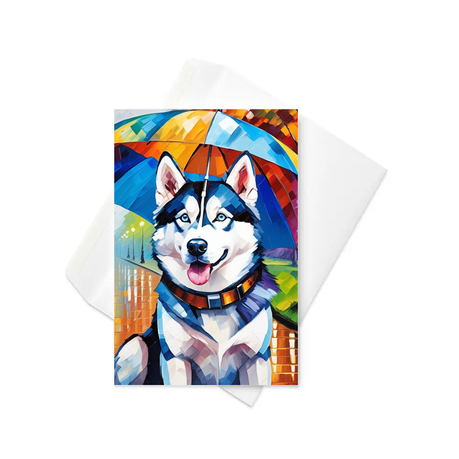 PugMug Custom Siberian Husky Greeting Card