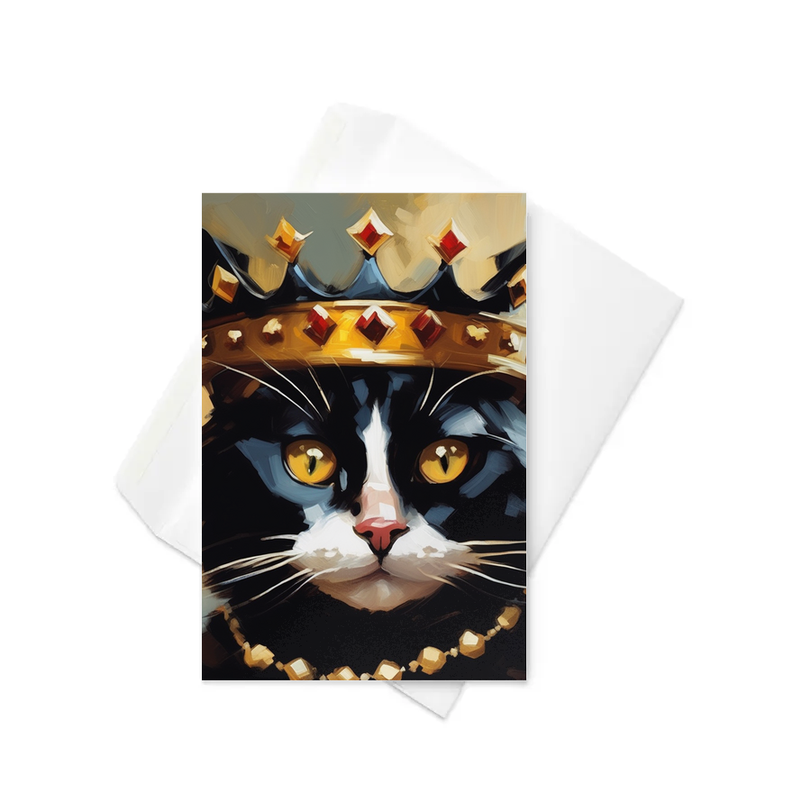 PugMug Custom Black Companion Cat Greeting Card
