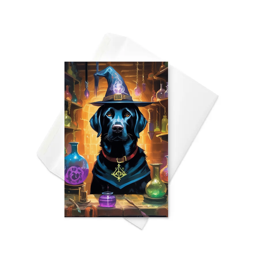 PugMug Custom Black Labrador Retriever Greeting Card