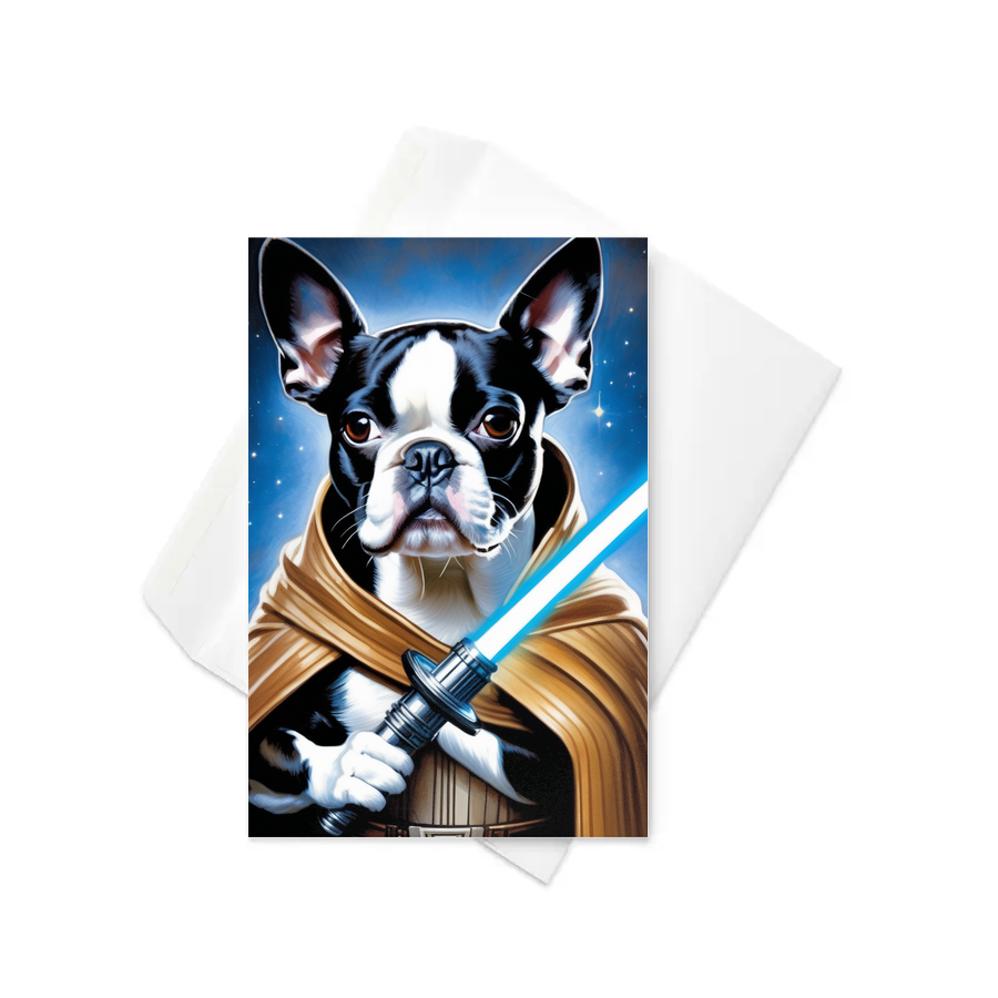 PugMug Custom Boston Terrier Greeting Card
