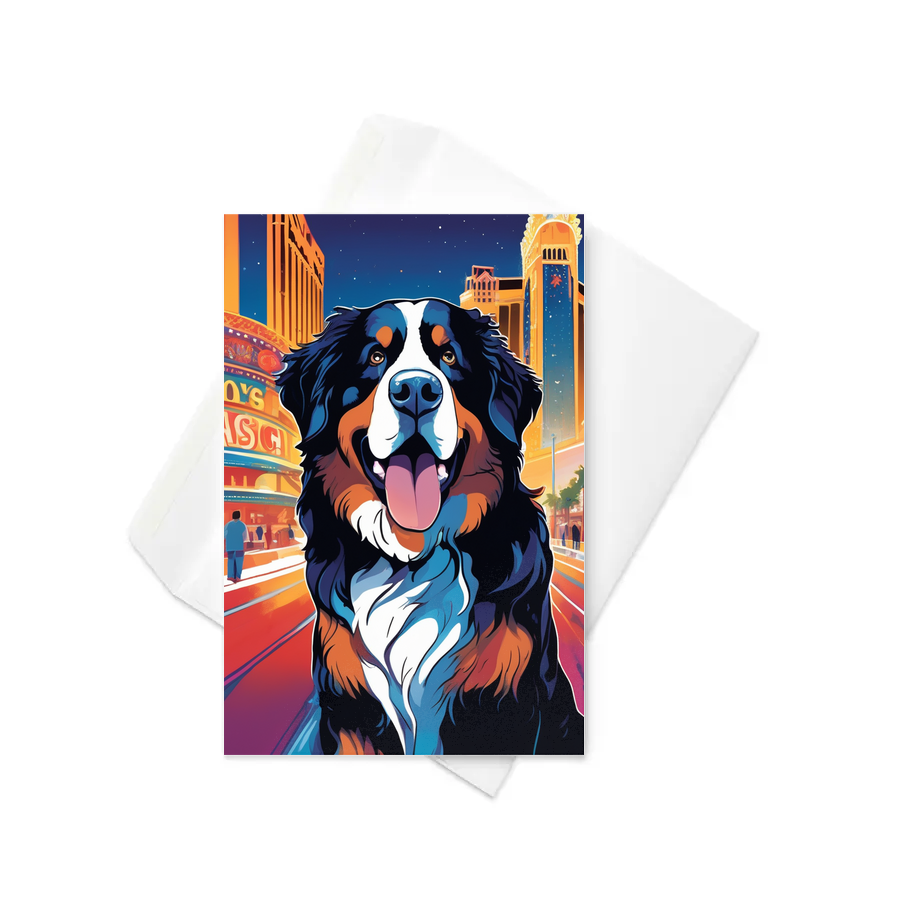 PugMug Custom Bernese Mountain Dog Greeting Card
