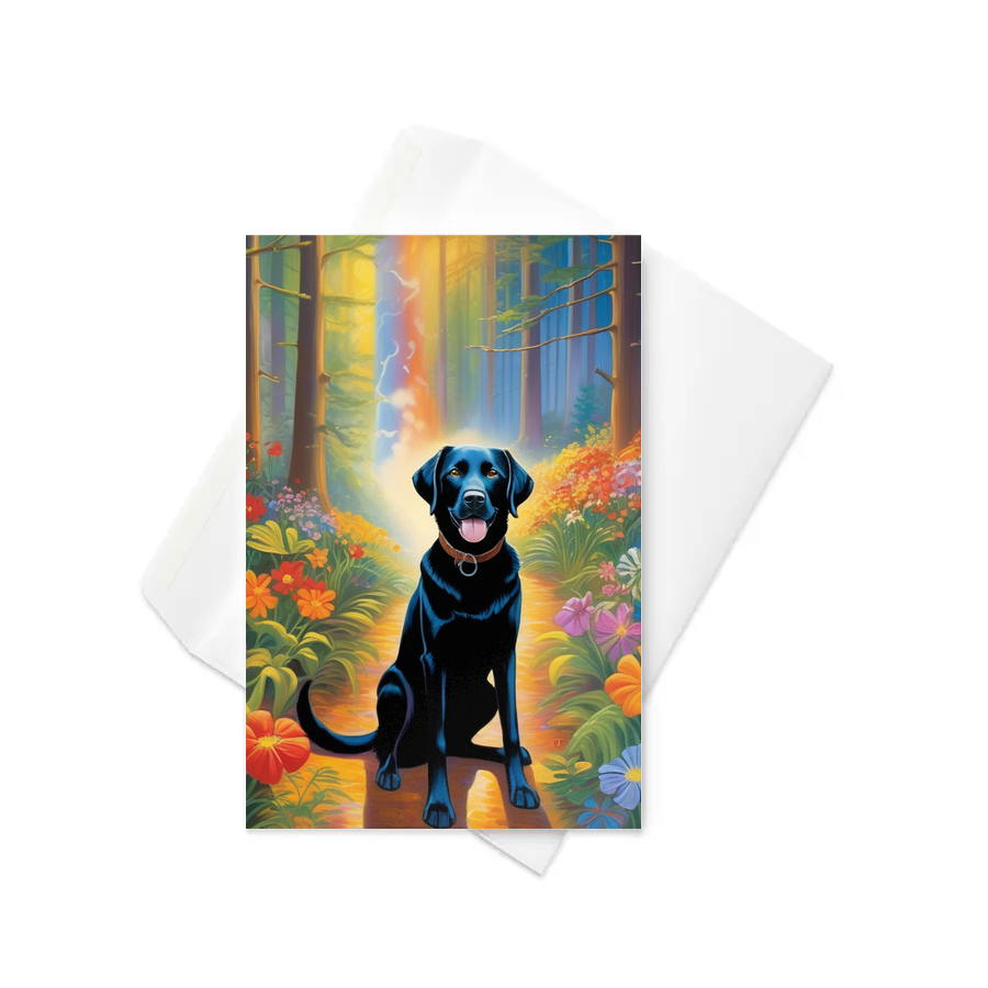 PugMug Custom Black Labrador Retriever Greeting Card