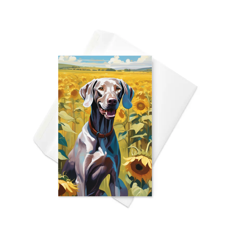PugMug Custom Weimaraner Greeting Card